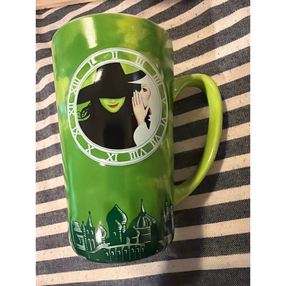 Wicked The Musical Green One Short Day Ceramic Latte Mug Elphaba Glinda 2023